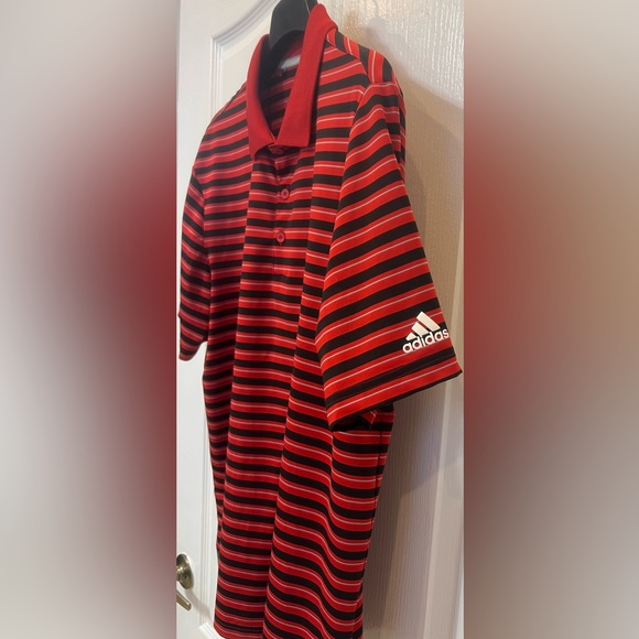 Adidas Golf Men Short Sleeve Polo Stripped Shirt.Size : Medium run Large - Picture 3 of 8